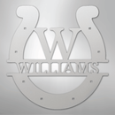 Custom Metal Wall Art - Personalized Horseshoe Sign