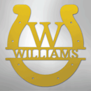 Custom Metal Wall Art - Personalized Horseshoe Sign