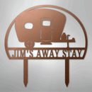 Custom Metal Yard Art - Personalized Campsite Sign