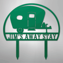 Custom Metal Yard Art - Personalized Campsite Sign