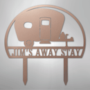 Custom Metal Yard Art - Personalized Campsite Sign