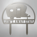 Custom Metal Yard Art - Personalized Campsite Sign