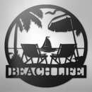 Custom Metal Wall Art - Personalized Beach Sign