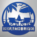 Custom Metal Wall Art - Personalized Beach Sign