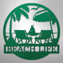 Custom Metal Wall Art - Personalized Beach Sign