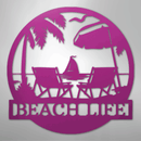 Custom Metal Wall Art - Personalized Beach Sign