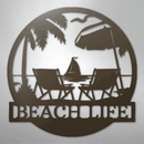 Custom Metal Wall Art - Personalized Beach Sign