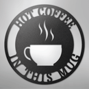 Custom Metal Wall Art - Personalized Coffee Bar Monogram Sign