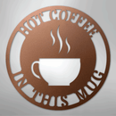 Custom Metal Wall Art - Personalized Coffee Bar Monogram Sign