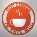 Custom Metal Wall Art - Personalized Coffee Bar Monogram Sign