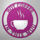 Custom Metal Wall Art - Personalized Coffee Bar Monogram Sign