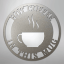 Custom Metal Wall Art - Personalized Coffee Bar Monogram Sign