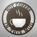 Custom Metal Wall Art - Personalized Coffee Bar Monogram Sign