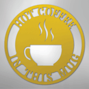 Custom Metal Wall Art - Personalized Coffee Bar Monogram Sign