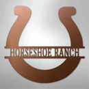Custom Metal Wall Art - Personalized Horseshoe Sign