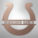 Custom Metal Wall Art - Personalized Horseshoe Sign