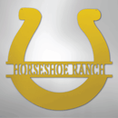 Custom Metal Wall Art - Personalized Horseshoe Sign