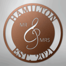 Custom Metal Wall Art - Personalized Mr and Mrs Wedding Sign