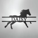 Custom Metal Wall Art - Personalized Sprinting Horse Sign