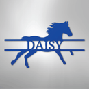 Custom Metal Wall Art - Personalized Sprinting Horse Sign