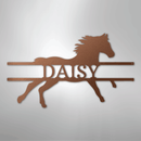 Custom Metal Wall Art - Personalized Sprinting Horse Sign