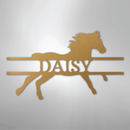 Custom Metal Wall Art - Personalized Sprinting Horse Sign
