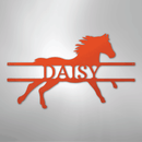 Custom Metal Wall Art - Personalized Sprinting Horse Sign
