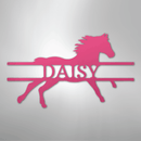 Custom Metal Wall Art - Personalized Sprinting Horse Sign