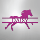 Custom Metal Wall Art - Personalized Sprinting Horse Sign