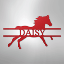 Custom Metal Wall Art - Personalized Sprinting Horse Sign