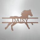 Custom Metal Wall Art - Personalized Sprinting Horse Sign