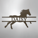Custom Metal Wall Art - Personalized Sprinting Horse Sign