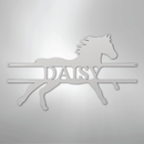 Custom Metal Wall Art - Personalized Sprinting Horse Sign