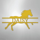 Custom Metal Wall Art - Personalized Sprinting Horse Sign