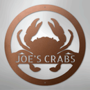 Custom Metal Wall Art - Personalized Coastal Crab Monogram Sign