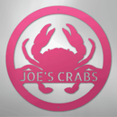 Custom Metal Wall Art - Personalized Coastal Crab Monogram Sign
