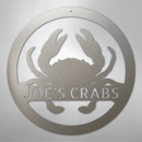 Custom Metal Wall Art - Personalized Coastal Crab Monogram Sign