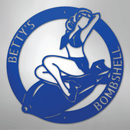Custom Metal Wall Art - Personalzied Bombshell Lady Sign