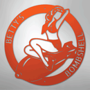 Custom Metal Wall Art - Personalzied Bombshell Lady Sign