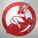 Custom Metal Wall Art - Personalzied Bombshell Lady Sign