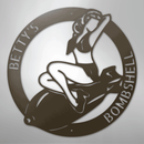 Custom Metal Wall Art - Personalzied Bombshell Lady Sign