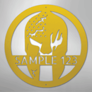 Custom Metal Wall Art - Personalized Home Gym Spartan Sign
