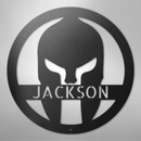 Custom Metal Wall Art -  Personalized Spartan Warrior Sign