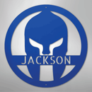 Custom Metal Wall Art -  Personalized Spartan Warrior Sign