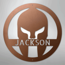 Custom Metal Wall Art -  Personalized Spartan Warrior Sign