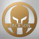 Custom Metal Wall Art -  Personalized Spartan Warrior Sign