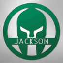 Custom Metal Wall Art -  Personalized Spartan Warrior Sign