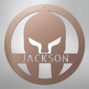 Custom Metal Wall Art -  Personalized Spartan Warrior Sign