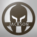 Custom Metal Wall Art -  Personalized Spartan Warrior Sign