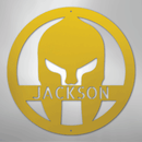 Custom Metal Wall Art -  Personalized Spartan Warrior Sign